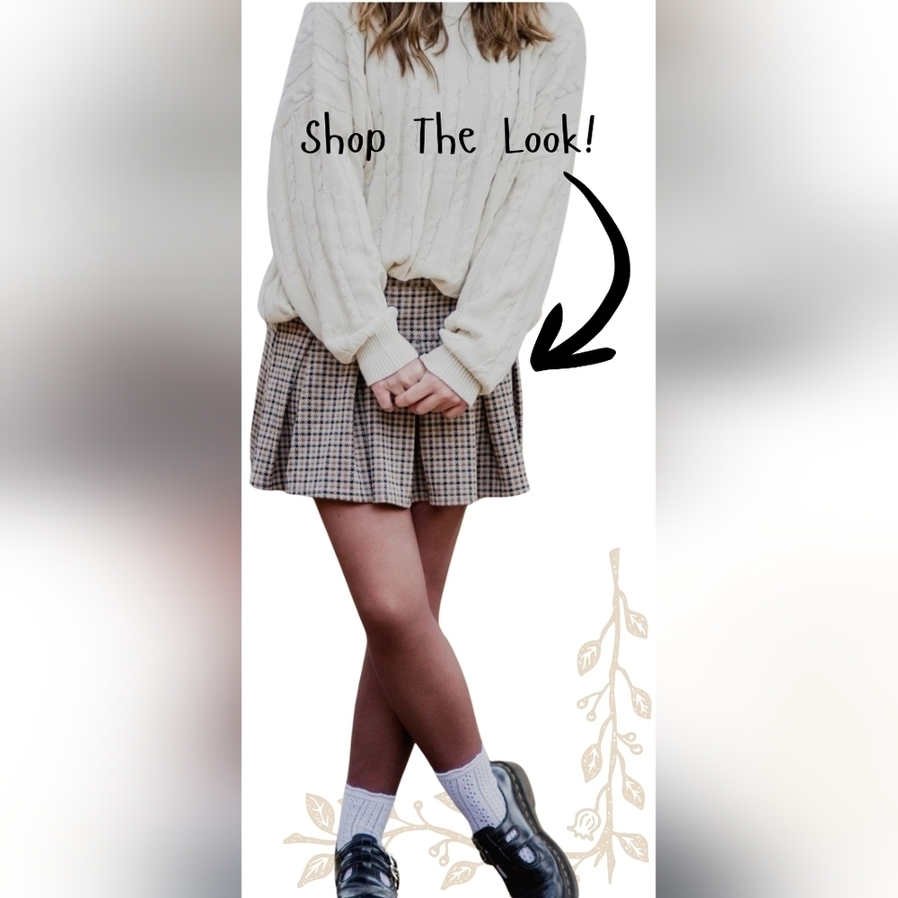 Shinestar Medium Plaid Schoolgirl Pleated Skirt